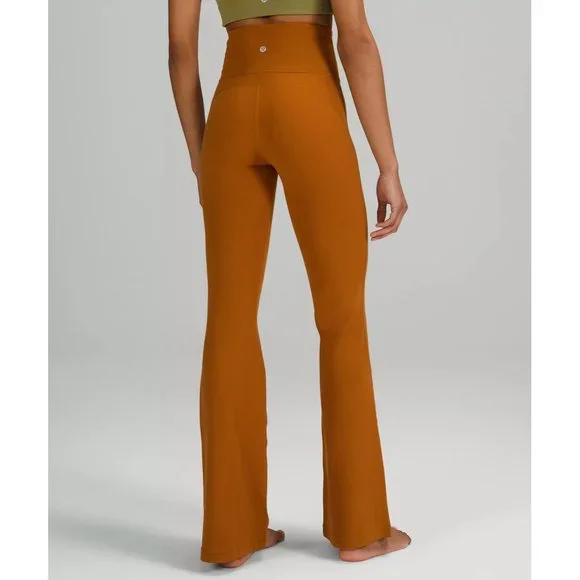 Lululemon Groove Super-High-Rise Flared Pant Nulu Butternut Brown PSL Pumpkin - Picture 5 of 12